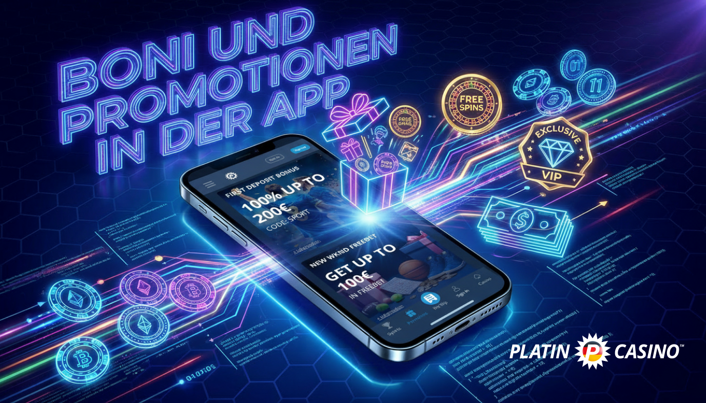 Sie können Promotionen und Boni in der Platinum Casino App erhalten