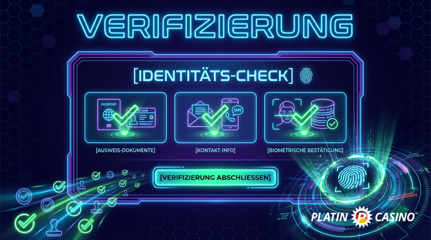 Nachdem Sie sich bei Platin Casino registriert haben, müssen Sie die Verifizierung durchlaufen